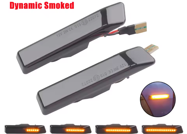 Φλας Led Dynamic για BMW E36 fl / X5 E53- 2 Τμχ SMOKED