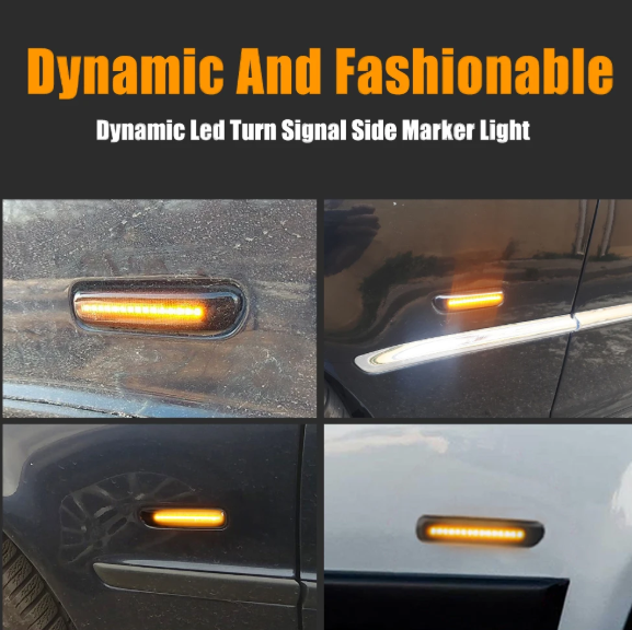 Φλας Led Dynamic για BMW E46- 2 Τμχ SMOKED