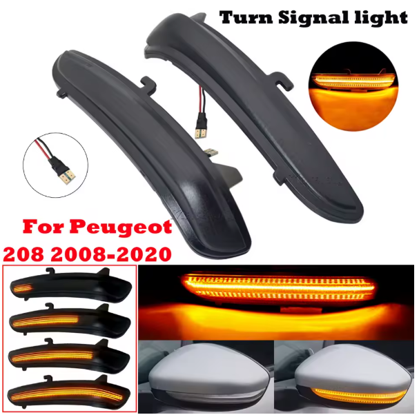 Φλας Led Dynamic για PEUGEOT/CITROEN/OPEL- 2 Τμχ SMOKED