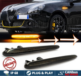 Φλας Led Dynamic για ALFA ROMEO GIULIETTA- 2 Τμχ SMOKED