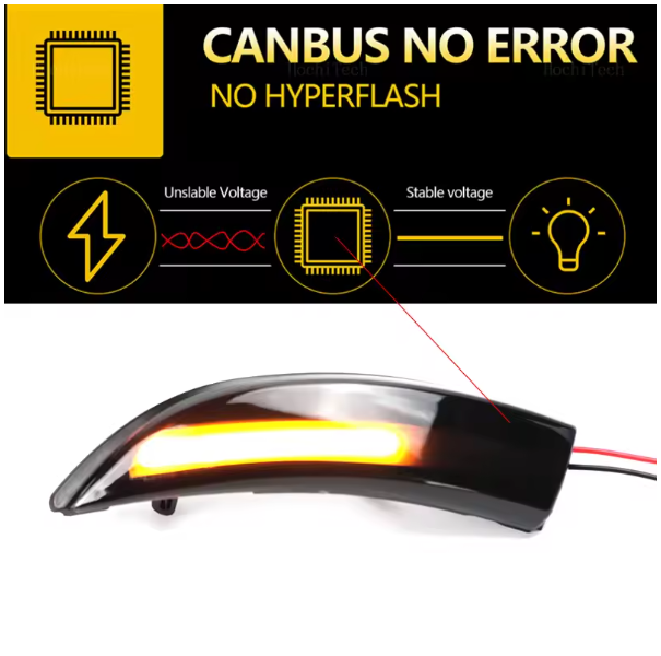 Φλας LED Dynamic για FORD FIESTA MK7/BMAX SMOKED 2τμχ