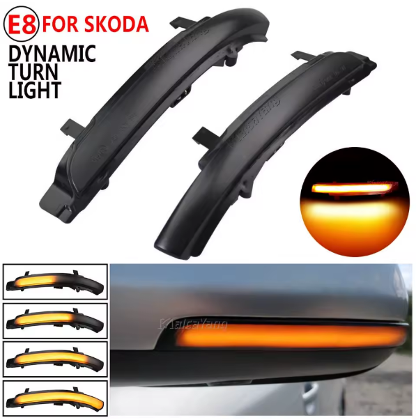 Φλας Led για Skoda Octavia 5 / Superb 2τμχ SMOKED