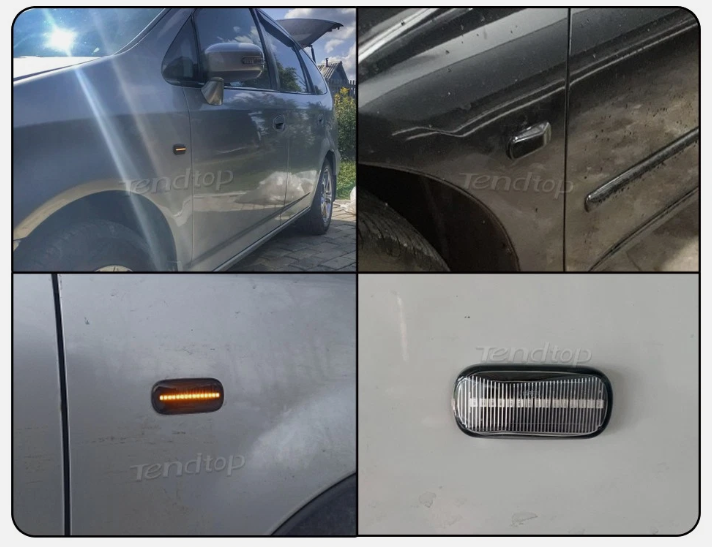 Φλας Led Dynamic για Honda-2 Τμχ-ΔΙΑΦΑΝΟ