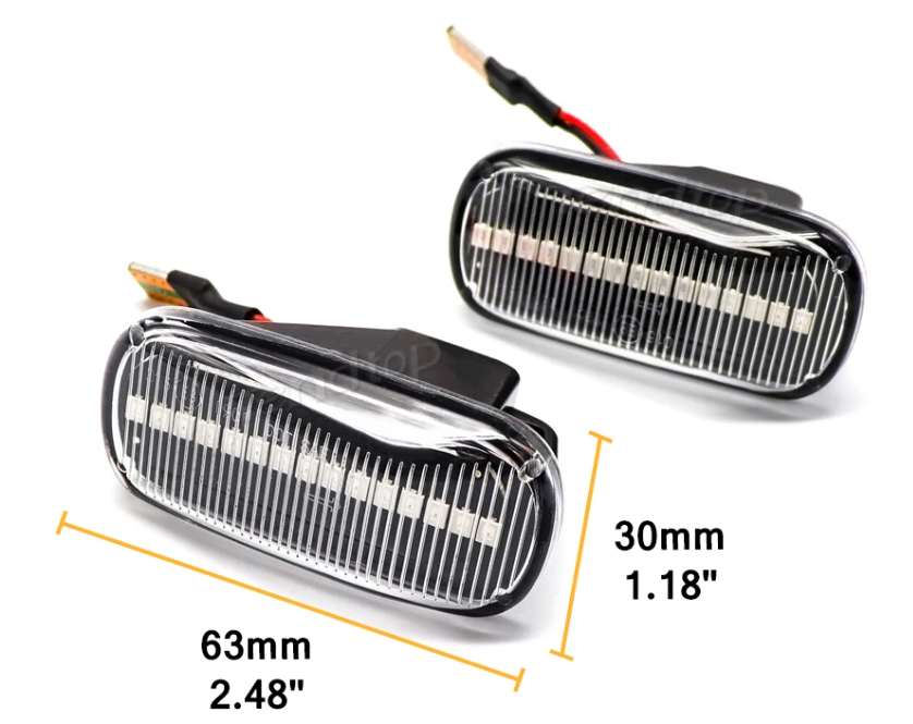 Φλας Led Dynamic για Honda-2 Τμχ-ΔΙΑΦΑΝΟ