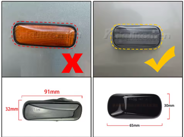 Φλας Led Dynamic για Honda-2 Τμχ-ΔΙΑΦΑΝΟ