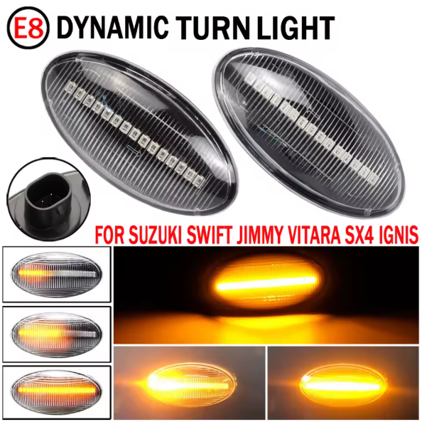 Φλας Led Dynamic για SUZUKI/OPEL/FIAT-2 Τμχ CRYSTAL