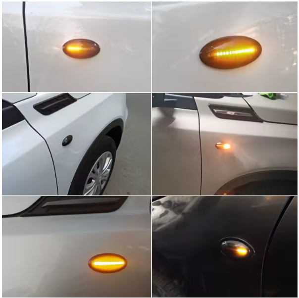 Φλας Led Dynamic για SUZUKI/OPEL/FIAT-2 Τμχ CRYSTAL