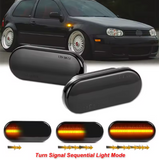 Φλας Led Dynamic για VW-FORD-SEAT-SKODA- 2 Τμχ SMOKED