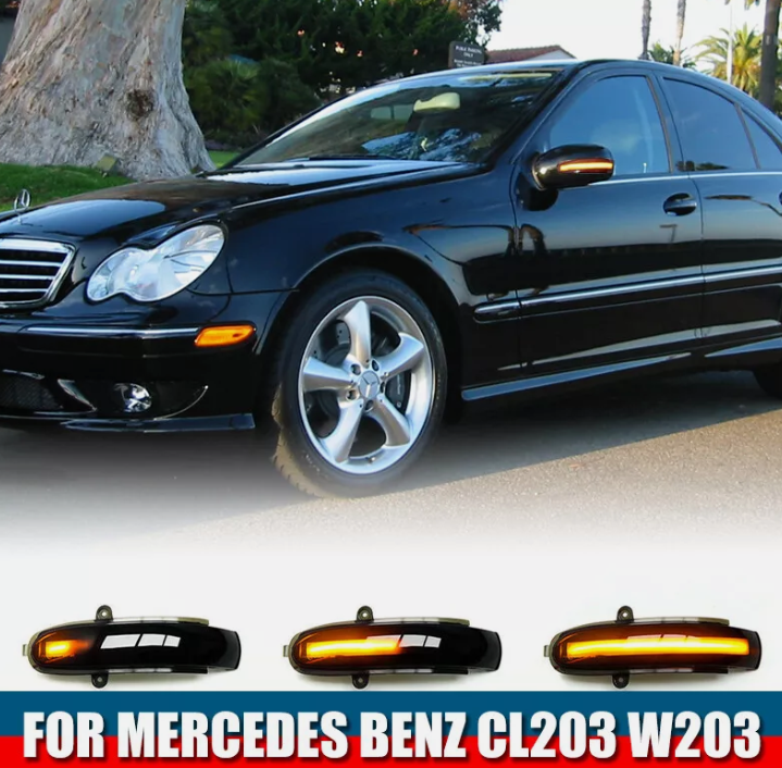 Φλας Led Dynamic για Mercedes Benz C W203/W211/S203/CL203- 2 Τμχ SMOKED