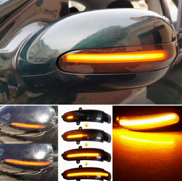 Φλας Led Dynamic για Mercedes Benz C W203/W211/S203/CL203- 2 Τμχ SMOKED