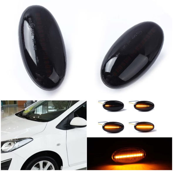 Φλας Led Dynamic για MAZDA 2/3/5/6 /BT-50/ MPV II - 2 Τμχ SMOKED