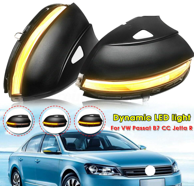 Φλας Led Dynamic για VW SCIROCCO/PASSAT/BEETLE/EOS/JETTA/CC- 2 Τμχ SMOKED