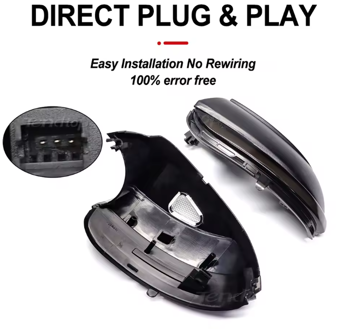 Φλας Led Dynamic για VW SCIROCCO/PASSAT/BEETLE/EOS/JETTA/CC- 2 Τμχ SMOKED