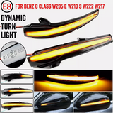 Φλας Led Dynamic για MERCEDES C/S CLASS W205/W222/GLC/W213- 2 Τμχ SMOKED