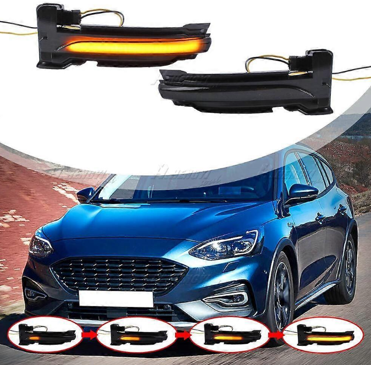 Φλας Led Dynamic για FORD FOCUS MK4 - 2 Τμχ SMOKED