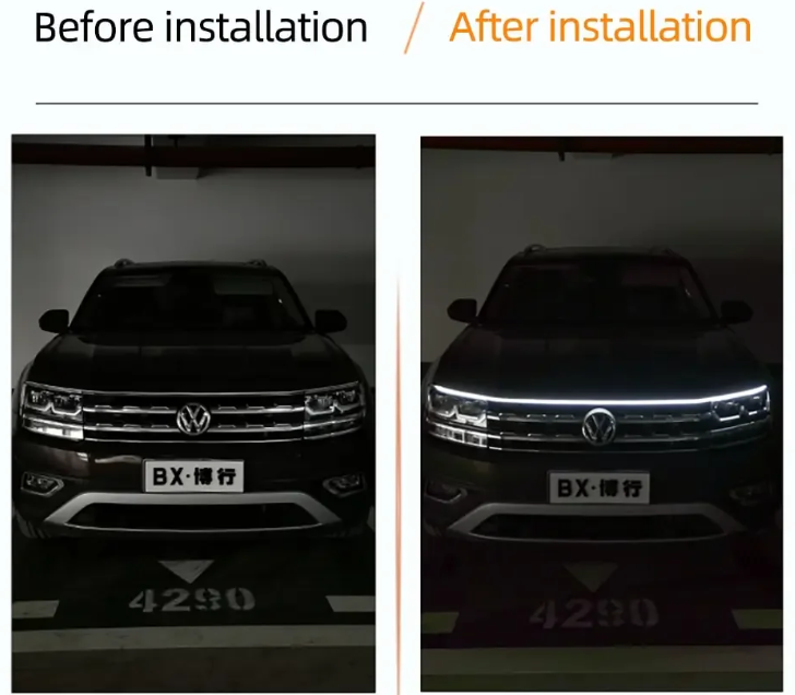 Δυναμική LED Λωρίδα Φωτισμού DRL Αυτοκινήτου 150cm –Φωτα Ημέρας με Εφέ Σάρωσης-ΛΕΥΚΟ  6000Κ