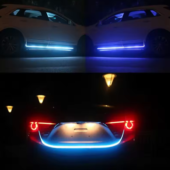 Δυναμική LED Λωρίδα Φωτισμού DRL Αυτοκινήτου 150cm –Φωτα Ημέρας με Εφέ Σάρωσης-ΛΕΥΚΟ  6000Κ