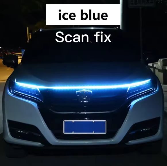 Δυναμική LED Λωρίδα Φωτισμού DRL Αυτοκινήτου 150cm –Φωτα Ημέρας με Εφέ Σάρωσης-ΜΠΛΕ ΠΑΓΟΥ 8000Κ