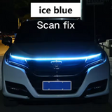 Δυναμική LED Λωρίδα Φωτισμού DRL Αυτοκινήτου 150cm –Φωτα Ημέρας με Εφέ Σάρωσης-ΜΠΛΕ ΠΑΓΟΥ 8000Κ
