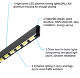 LED DRL LED 12V – Αδιάβροχη Λωρίδα Φωτισμού Ημερήσιας Λειτουργίας Αυτοκινήτου με Αλουμινένιο Σώμα – Λευκό Φως 6000K/2τμχ