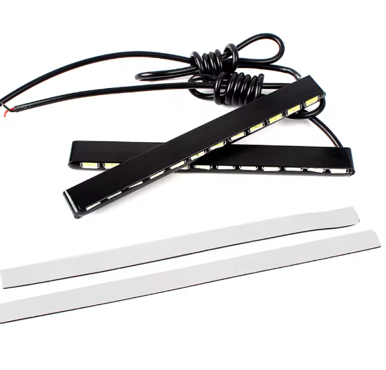 LED DRL LED 12V – Αδιάβροχη Λωρίδα Φωτισμού Ημερήσιας Λειτουργίας Αυτοκινήτου με Αλουμινένιο Σώμα – Λευκό Φως 6000K/2τμχ