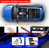 LED RGB Φωτισμός Ambient Light Kit Μέσω app & Μουσική Λειτουργία – 12V-Universal