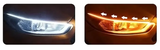 Flexible LED DRL -Φωτα ημέρας με Δυναμικό Φλας – Λευκό/Κίτρινο – 12V