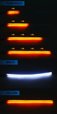 Flexible LED DRL -Φωτα ημέρας με Δυναμικό Φλας – Λευκό/Κίτρινο – 12V