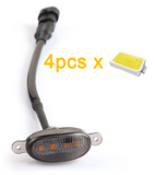 LED Φώτα Γρίλιας Αυτοκινήτου DRL- 12V – Universal, Πορτοκαλί , Αδιάβροχα, 4 Τμχ