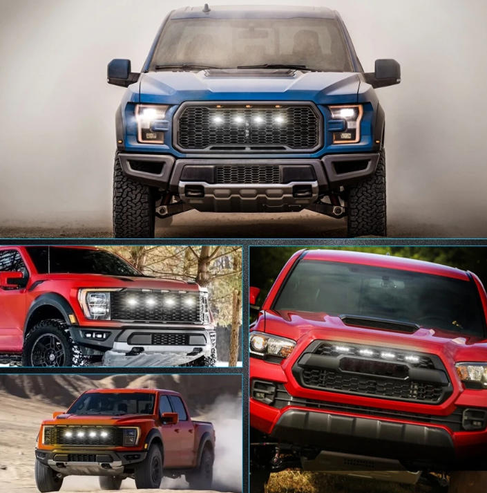 LED Φώτα Γρίλιας Αυτοκινήτου DRL- 12V – Universal, Λευκο , Αδιάβροχα, 6 Τμχ