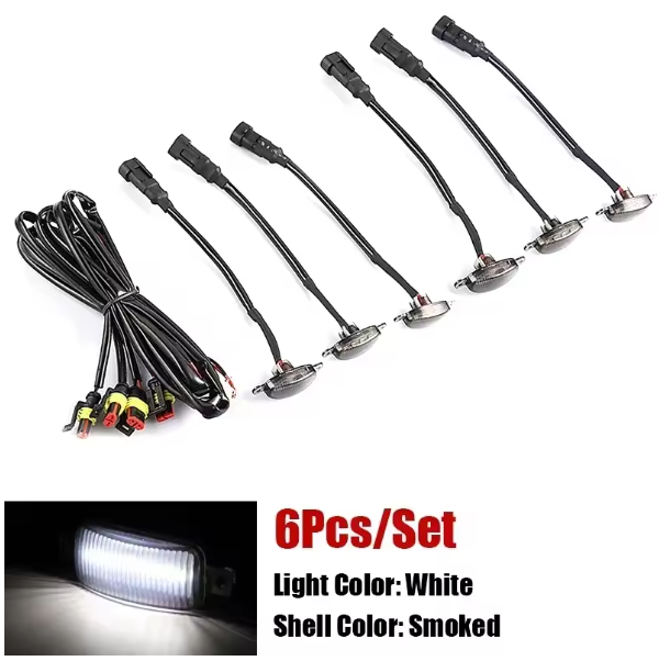 LED Φώτα Γρίλιας Αυτοκινήτου DRL- 12V – Universal, Λευκο , Αδιάβροχα, 6 Τμχ