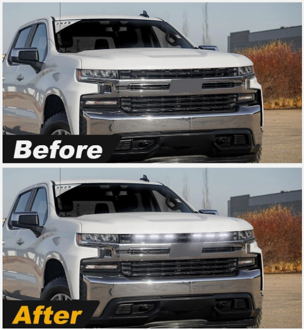 LED Φώτα Γρίλιας Αυτοκινήτου DRL- 12V – Universal, Λευκο , Αδιάβροχα, 6 Τμχ