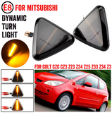 Φλας Led Dynamic για MITSUBISHI COLT- 2 Τμχ SMOKED