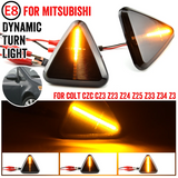Φλας Led Dynamic για MITSUBISHI COLT- 2 Τμχ SMOKED