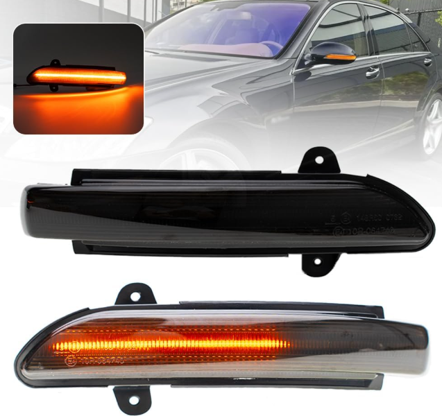Φλας Led Dynamic για MERCEDES W211 / W221 / W216 / W219- 2 Τμχ SMOKED