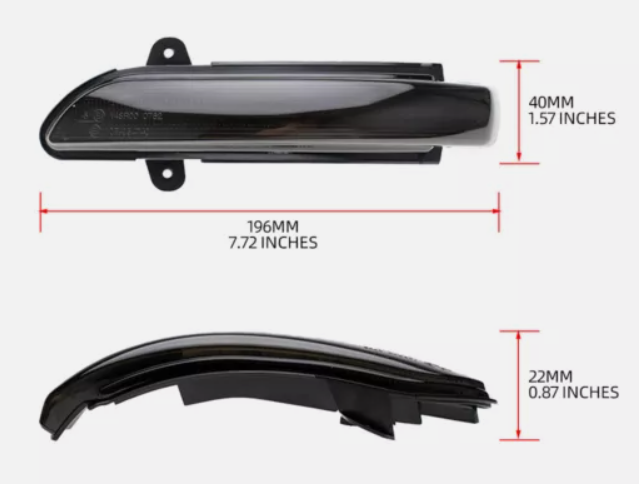 Φλας Led Dynamic για MERCEDES W211 / W221 / W216 / W219- 2 Τμχ SMOKED