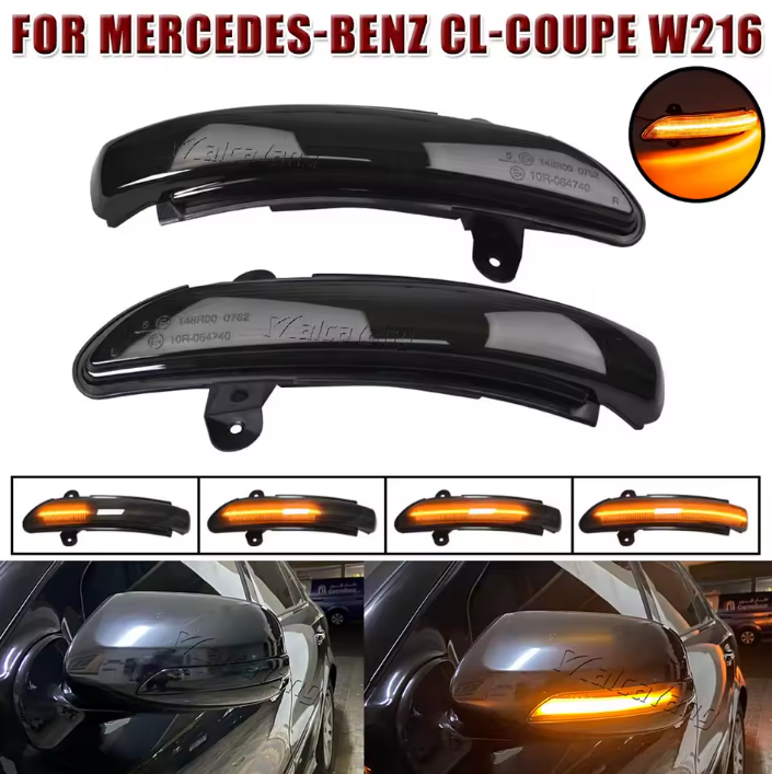 Φλας Led Dynamic για MERCEDES W211 / W221 / W216 / W219- 2 Τμχ SMOKED