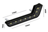 LED Φώτα Ημέρας DRL 12V 6500K – Μαύρο Κέλυφος, Λευκό Φως 6500K