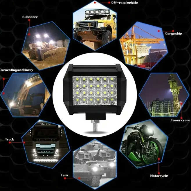 LED Offroad προβολείς NLpearl 4’’ / 2x72W / 12V-24V για SUV, 4x4, Τρακτέρ & Σκάφος (6000K)-2τμχ