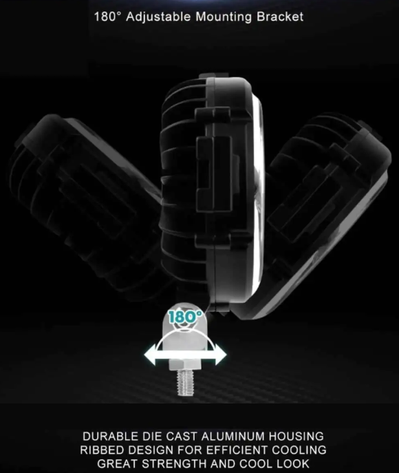LED Work Lights Προβολείς 7’’ / 2x 150W – 30000LM Spot Beam για Αυτοκίνητο, Μηχανήματα & Σκάφη-2τμχ
