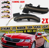 Φλας Led Dynamic για SKODA OCTAVIA 5E / VW T-ROC / VW T-CROSS  - 2 Τμχ SMOKED