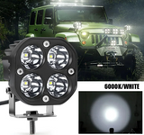 Σετ Προβολέων LED 3 ιντσών - 240W / 50,000 LM IP68 – Φώτα Offroad για SUV, 4x4, Τρακτέρ & Σκάφος (12V/24V)