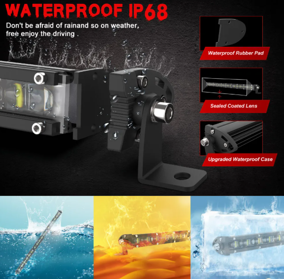 NAOEVO LED Light Bar Προβολέας 4x4 & Off-Road – 180W 6000K, IP68
