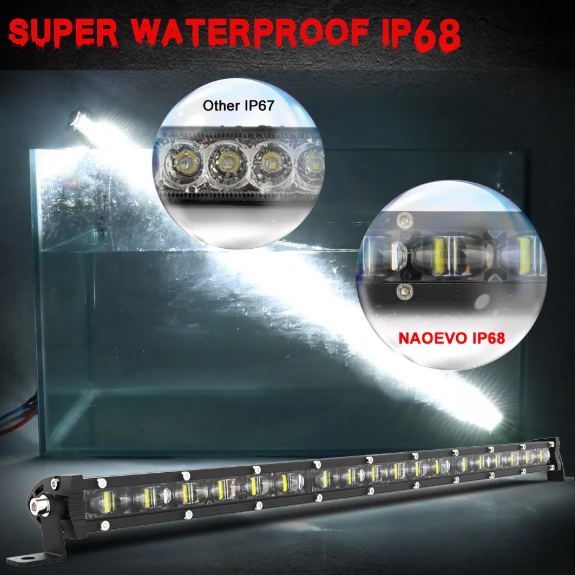 NAOEVO LED Light Bar Προβολέας 4x4 & Off-Road – 180W 6000K, IP68