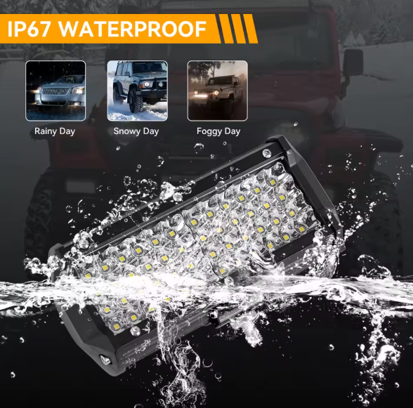Προβολέας LED Bar 7” - 144W - IP68 - 6000K για Off-Road, SUV & Φορτηγά - 1τμχ