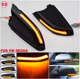 Φλας Led Dynamic για VW / OCTAVIA 5- 2 Τμχ SMOKED