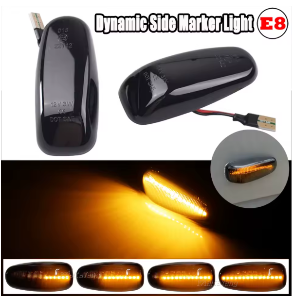 Φλας Led Dynamic για MERCEDES BENZ E / C / S / V / CLK / SLK / VITO / VANEO / VARIO / SPRINTER - 2 Τμχ SMOKED