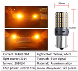 LED Φλας & Ημερήσια Φώτα DRL -  BA15S – Υψηλή Φωτεινότητα 2880 LM , CANBUS 12V - 2τμχ