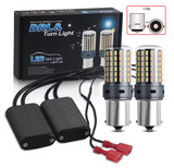 LED Φλας & Ημερήσια Φώτα DRL -  BA15S – Υψηλή Φωτεινότητα 2880 LM , CANBUS 12V - 2τμχ