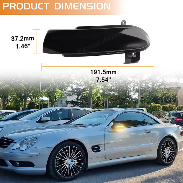 Φλας Led Dynamic για  Mercedes Benz SLK / SL- 2 Τμχ SMOKED